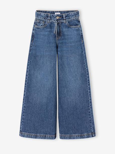 Jean large fille bleu moyen 1 - vertbaudet enfant 