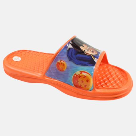 Claquettes enfant orange avec bride large et motif personnage dragon ball z Bleu+Orange 8 - vertbaudet enfant 