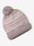 Ensemble fille tricot bonnet, snood et gants moka 2 - vertbaudet enfant 