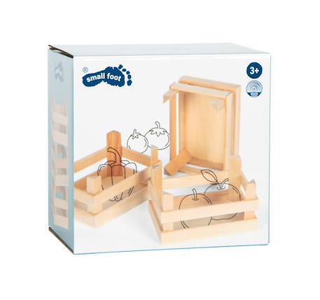 Lot de 3 petites caisses en bois Beige 5 - vertbaudet enfant 