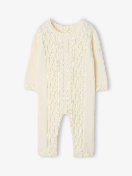 Combinaison bébé tricot torsadé  - vertbaudet enfant