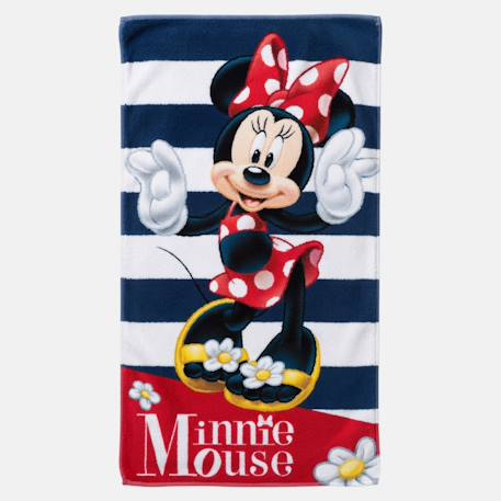 Serviette de plage lignes et personnage minnie Marine 1 - vertbaudet enfant 