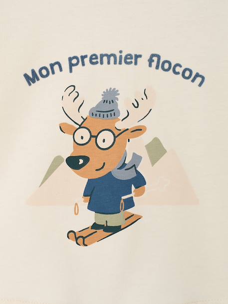 T-shirt manches longues bébé garçon écru 2 - vertbaudet enfant 