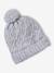 Ensemble fille tricot bonnet, snood et gants bleu ciel+gris chiné 9 - vertbaudet enfant 