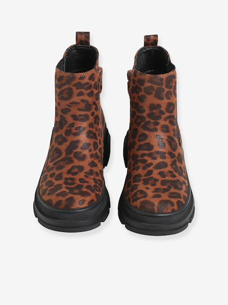 Boots fille zippées marron chiné 4 - vertbaudet enfant 