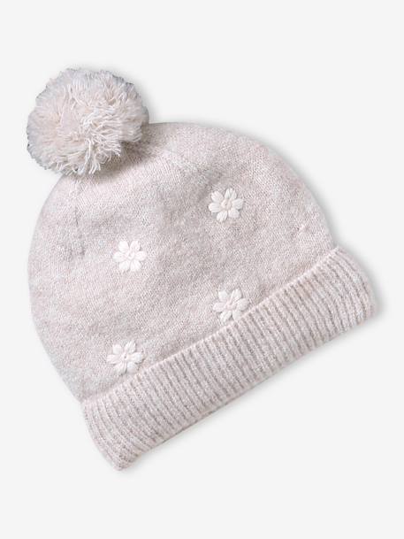 Ensemble fille tricot bonnet, snood et gants sable 3 - vertbaudet enfant 