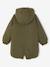 Parka fille à capuche doublée imitation fourrure bois de rose+noir+prune+vert foncé 23 - vertbaudet enfant 