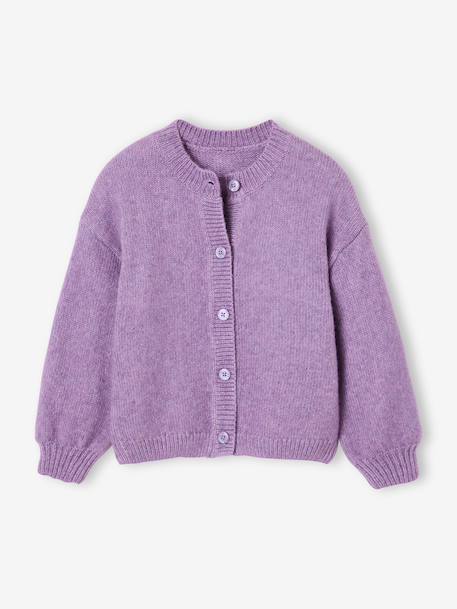Gilet fille manches longues écru+lavande+vert sauge 5 - vertbaudet enfant 