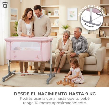 Mini berceau de cododo calm Rose 6 - vertbaudet enfant 