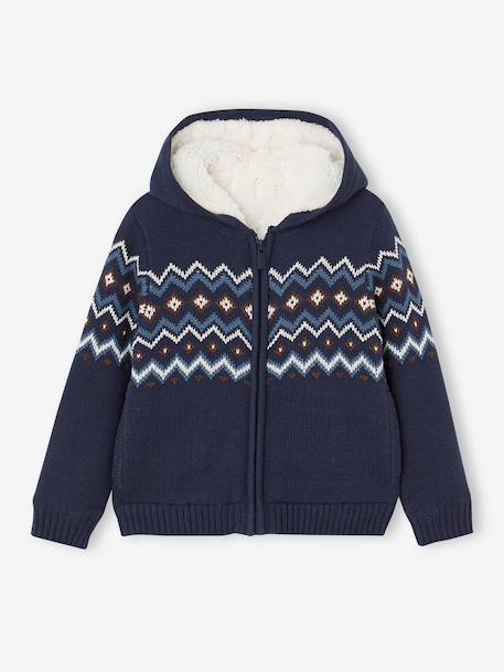 Gilet à capuche garçon marine 1 - vertbaudet enfant 