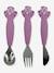 Lot de 3 couverts 2e âge Animal mauve+Mr Dino+Mr Fox+Mr Lion+Mrs Cat 1 - vertbaudet enfant 