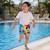 Maillot enfant short orange et bleu mickey Rouge 2 - vertbaudet enfant 