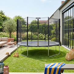 Jouet-Jeux de plein air-Trampoline 370cm filet protection saturne