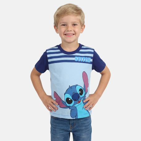 T-shirt manches courtes garçon avec personnage lilo & stitch Bleu+Marine 6 - vertbaudet enfant 