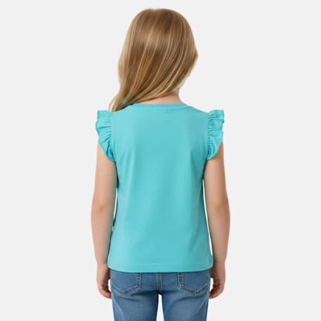 T-shirt manches courtes fille imprimé pat patrouille Bleu+Jaune 3 - vertbaudet enfant 