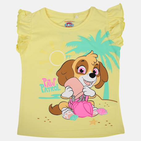T-shirt manches courtes fille imprimé pat patrouille Bleu+Jaune 9 - vertbaudet enfant 