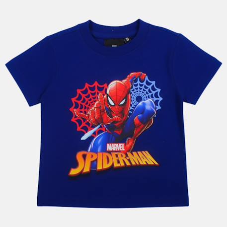 T-shirt manches courtes garçon avec personnage spiderman Marine+Noir 3 - vertbaudet enfant 