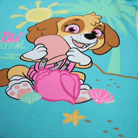 T-shirt manches courtes fille imprimé pat patrouille Bleu+Jaune 5 - vertbaudet enfant 