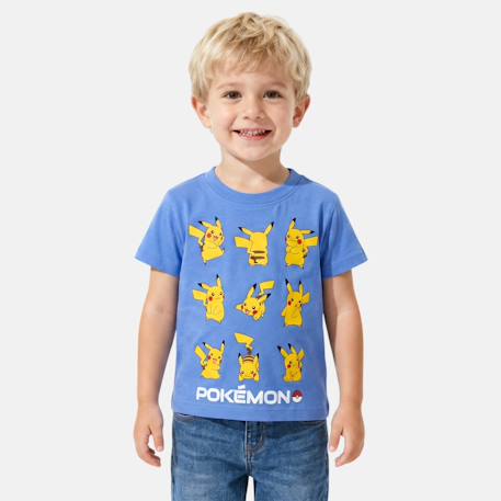 T-shirt manches courtes garçon avec personnage pokemon Bleu 1 - vertbaudet enfant 