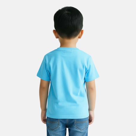 T-shirt manches courtes garçon avec personnage lilo & stitch Bleu+Orange 3 - vertbaudet enfant 