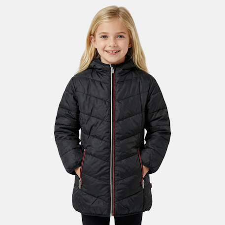Doudoune fille imprimée Gris+Noir+Rose 6 - vertbaudet enfant 