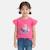Top fille avec personnage la reine des neiges Rosatre+Rose 6 - vertbaudet enfant 
