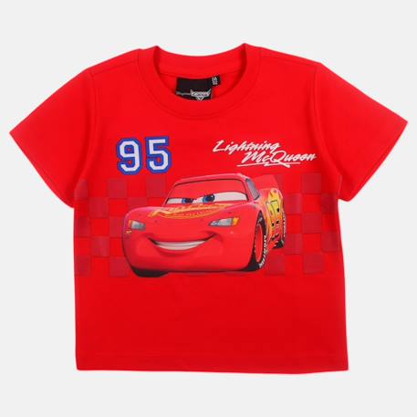 T-shirt manches courtes garçon avec personnage cars Marine+Rouge 8 - vertbaudet enfant 