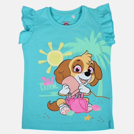 T-shirt manches courtes fille imprimé pat patrouille Bleu+Jaune 4 - vertbaudet enfant 