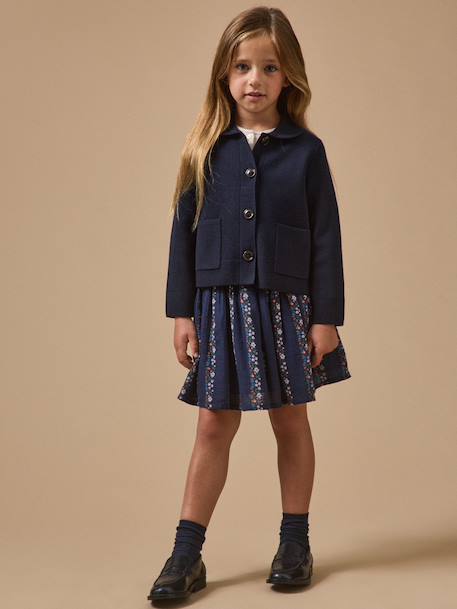 Cardigan en maille milano fille - collection junior Marine 5 - vertbaudet enfant 