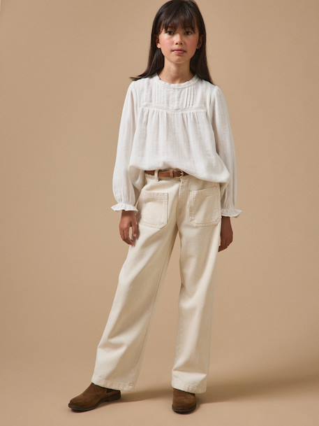 Chemise trousseau fille gaze de coton Ecru 5 - vertbaudet enfant 