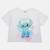 T-shirt manches courtes fille avec personnage lilo & stitch Blanc+Ecru 4 - vertbaudet enfant 