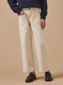 -Pantalon droit fille en denim