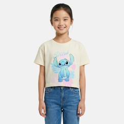 -T-shirt manches courtes fille avec personnage lilo & stitch