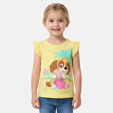 Fille-T-shirt, sous-pull-T-shirt manches courtes fille imprimé pat patrouille