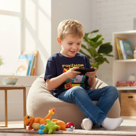 T-shirt manches courtes garçon avec personnage pokemon Noir 2 - vertbaudet enfant 