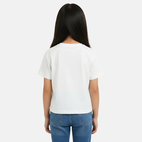 T-shirt manches courtes fille avec personnage lilo & stitch Blanc+Ecru 3 - vertbaudet enfant 