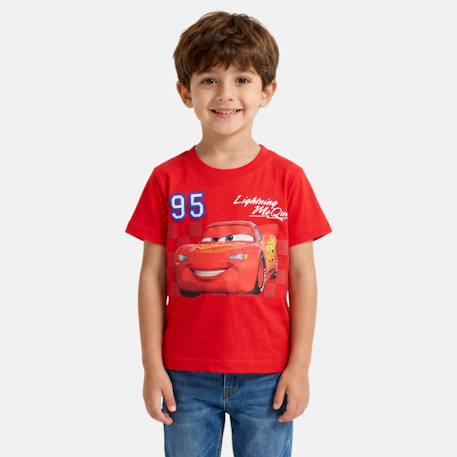 T-shirt manches courtes garçon avec personnage cars Marine+Rouge 6 - vertbaudet enfant 