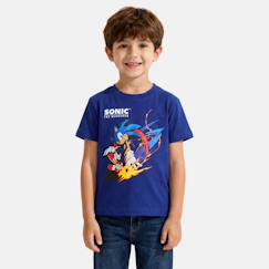 Garçon-T-shirt, polo, sous-pull-T-shirt-T-shirt manches courtes garçon avec personnage sonic