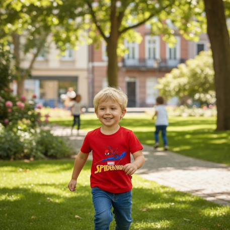 T-shirt manches courtes garçon avec personnage spiderman Marine+Rouge 7 - vertbaudet enfant 