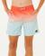 Short de bain volley offset fade  garçon Aqua+Rouge 7 - vertbaudet enfant 