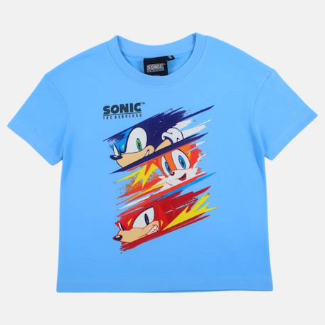 T-shirt manches courtes garçon avec personnage sonic Bleu+Marine 3 - vertbaudet enfant 