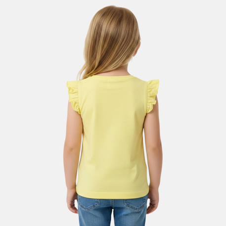 T-shirt manches courtes fille imprimé pat patrouille Bleu+Jaune 8 - vertbaudet enfant 
