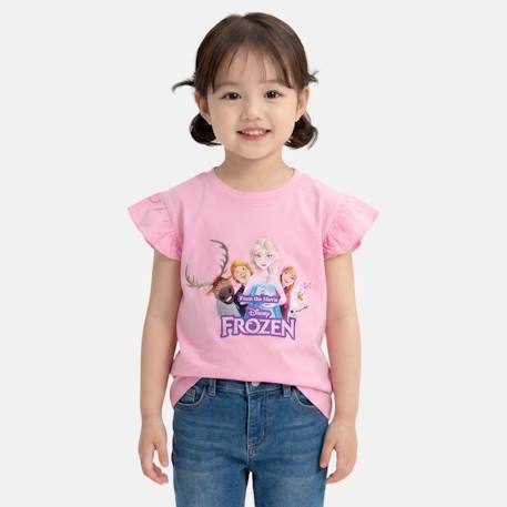 Top fille avec personnage la reine des neiges Rosatre+Rose 1 - vertbaudet enfant 