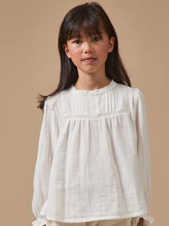 -Chemise trousseau fille gaze de coton