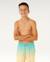 Short de bain volley offset fade  garçon Aqua+Rouge 6 - vertbaudet enfant 