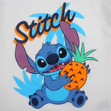 T-shirt manches courtes garçon avec personnage lilo & stitch Blanc+Bleu 4 - vertbaudet enfant 