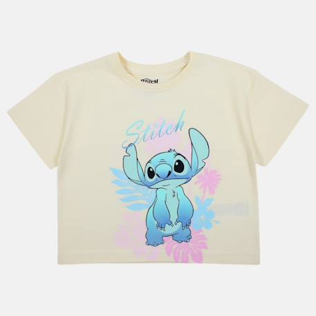 T-shirt manches courtes fille avec personnage lilo & stitch Blanc+Ecru 9 - vertbaudet enfant 