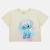 T-shirt manches courtes fille avec personnage lilo & stitch Blanc+Ecru 9 - vertbaudet enfant 