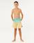 Short de bain volley offset fade  garçon Aqua+Rouge 4 - vertbaudet enfant 
