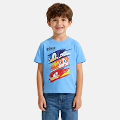 Garçon-T-shirt, polo, sous-pull-T-shirt-T-shirt manches courtes garçon avec personnage sonic